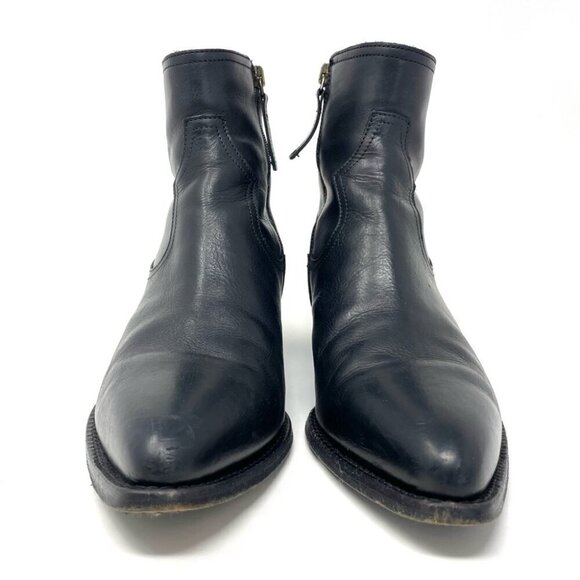 * Buttero Black Leather Western Boots Made in Italy Size 39 - Picture 3 of 13